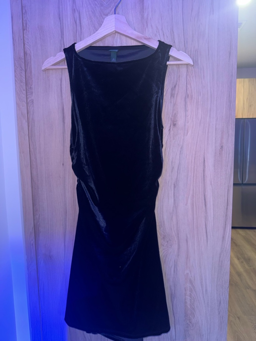 wild fable Black Velvet Sleeveless Mini Dress